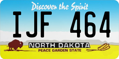 ND license plate IJF464