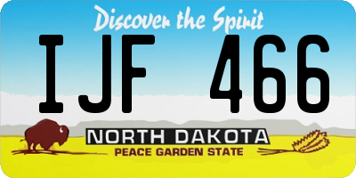 ND license plate IJF466