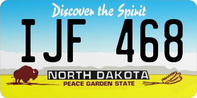 ND license plate IJF468