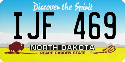 ND license plate IJF469