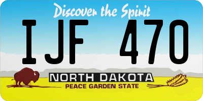 ND license plate IJF470