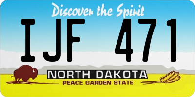 ND license plate IJF471