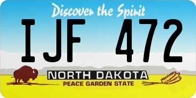 ND license plate IJF472