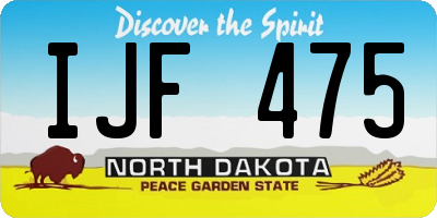 ND license plate IJF475