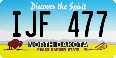 ND license plate IJF477
