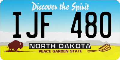 ND license plate IJF480
