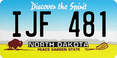 ND license plate IJF481