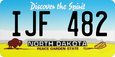ND license plate IJF482