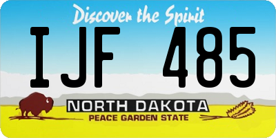 ND license plate IJF485
