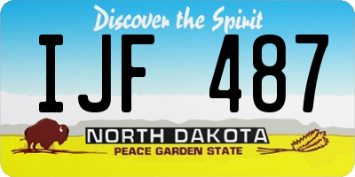 ND license plate IJF487