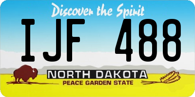 ND license plate IJF488