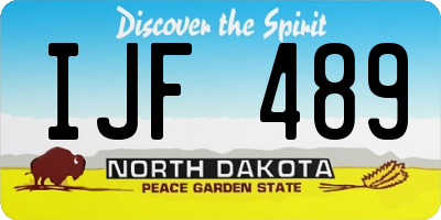 ND license plate IJF489