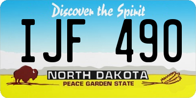 ND license plate IJF490