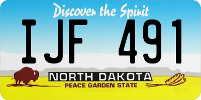 ND license plate IJF491