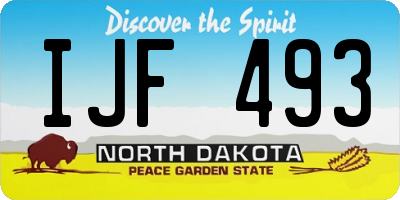 ND license plate IJF493