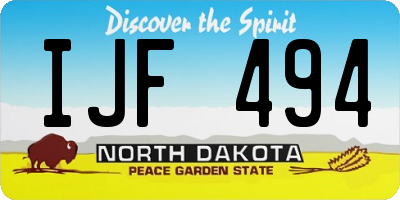 ND license plate IJF494