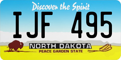 ND license plate IJF495