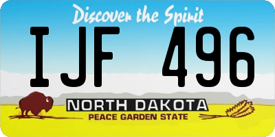 ND license plate IJF496