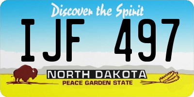 ND license plate IJF497
