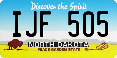ND license plate IJF505