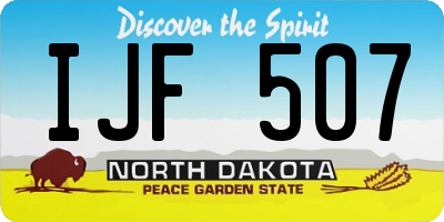 ND license plate IJF507