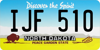 ND license plate IJF510