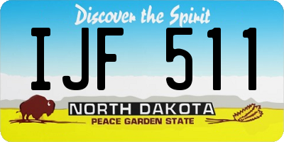 ND license plate IJF511