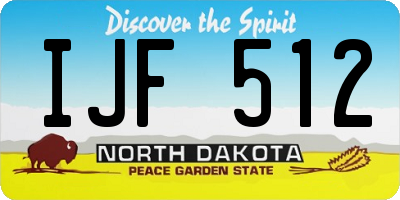 ND license plate IJF512