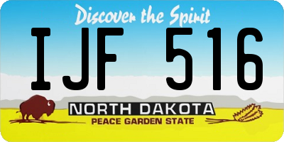 ND license plate IJF516