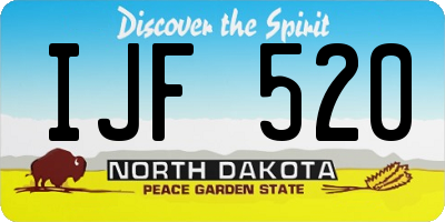 ND license plate IJF520