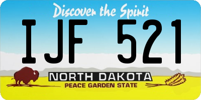 ND license plate IJF521