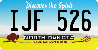 ND license plate IJF526