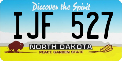ND license plate IJF527