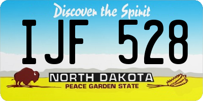ND license plate IJF528