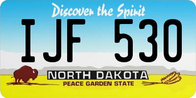 ND license plate IJF530