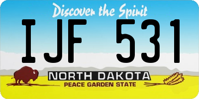 ND license plate IJF531