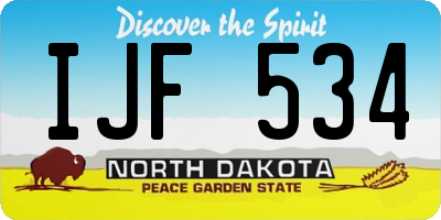 ND license plate IJF534