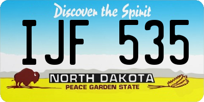 ND license plate IJF535
