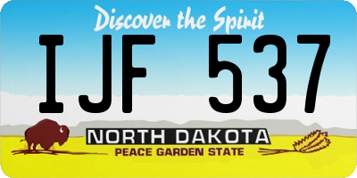 ND license plate IJF537