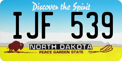 ND license plate IJF539