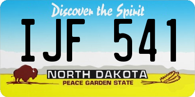 ND license plate IJF541