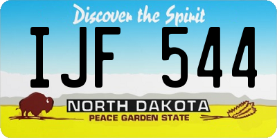 ND license plate IJF544