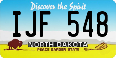 ND license plate IJF548