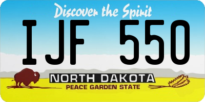ND license plate IJF550