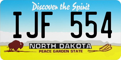 ND license plate IJF554