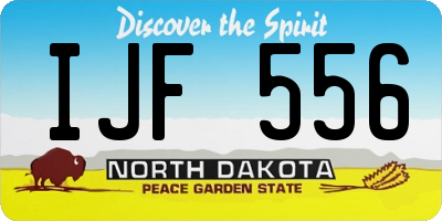ND license plate IJF556
