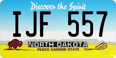 ND license plate IJF557