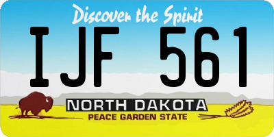 ND license plate IJF561