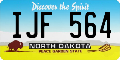 ND license plate IJF564