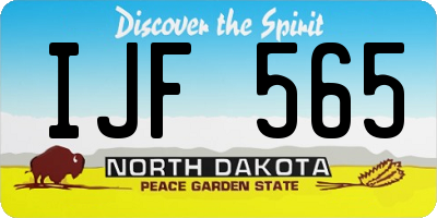ND license plate IJF565
